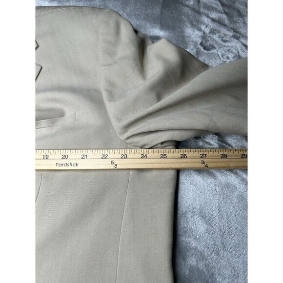 Joseph & Feiss SILK Blazer Mens 48 Long Beige Lined Sport Coat Jacket 3 Button - Picture 10 of 16